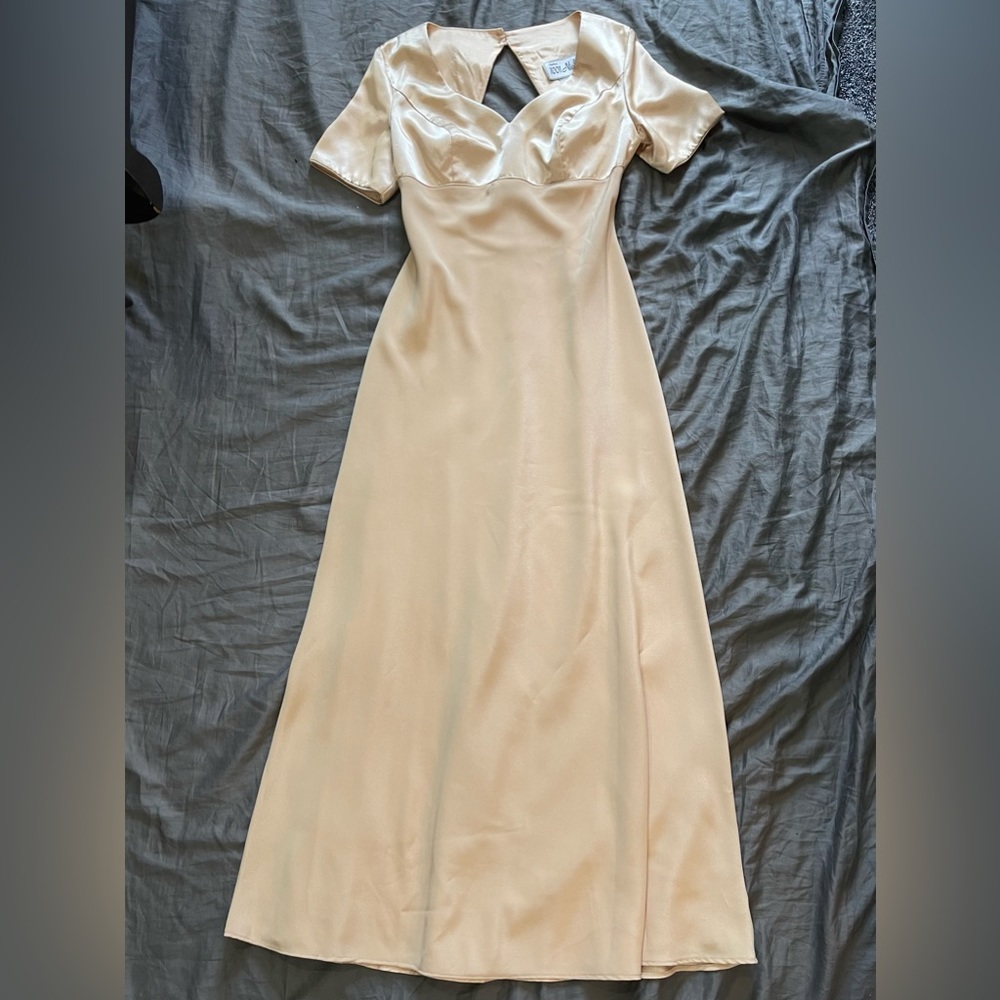 Long cream dress brand 1001 Nights size 7/8